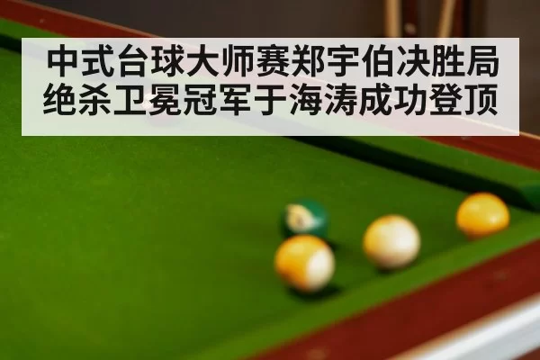 中式台球大师赛郑宇伯决胜局绝杀卫冕冠军于海涛成功登顶